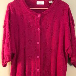 Honors Apparel women's raspberry cardigan Size Large